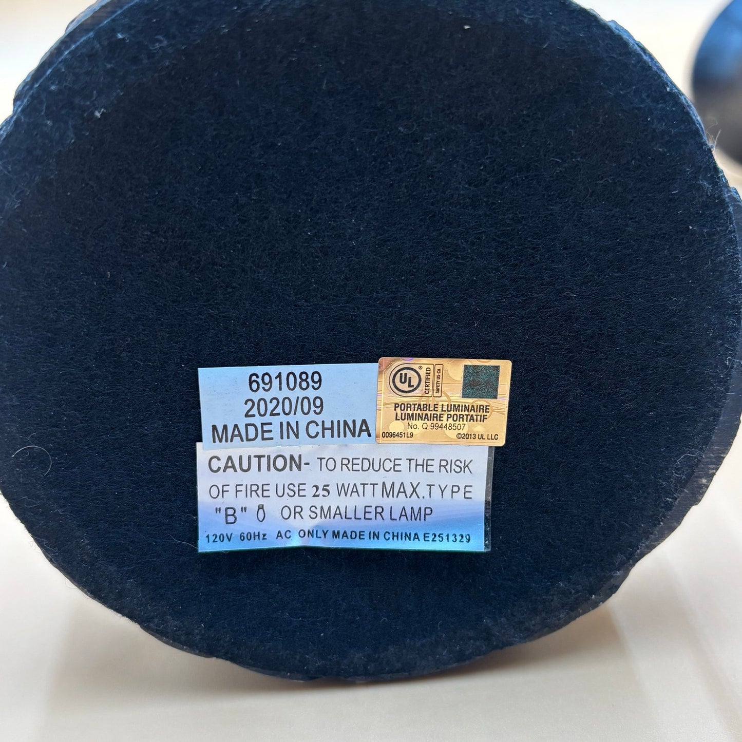 Vintage Black Viscose Fabric Teddy Bear