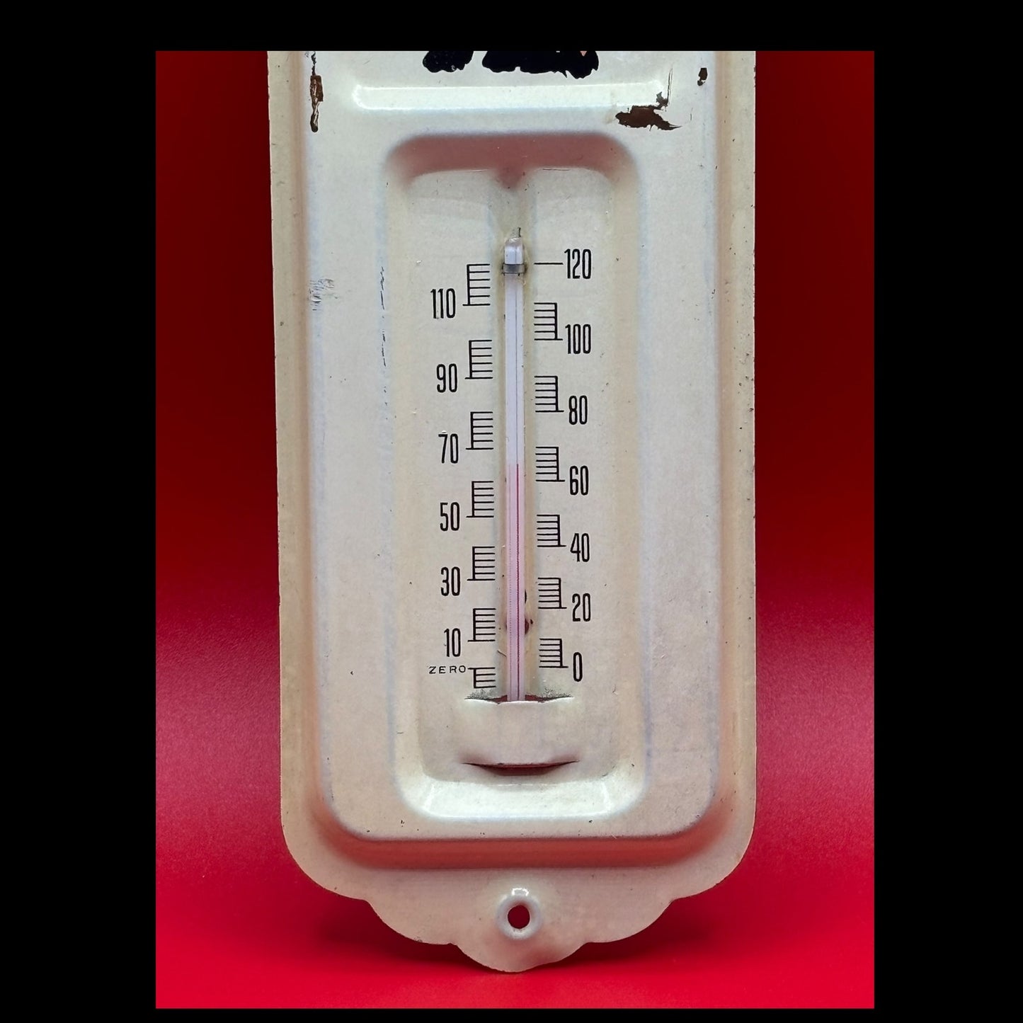 VTG Scottie Dog Metal Thermometer