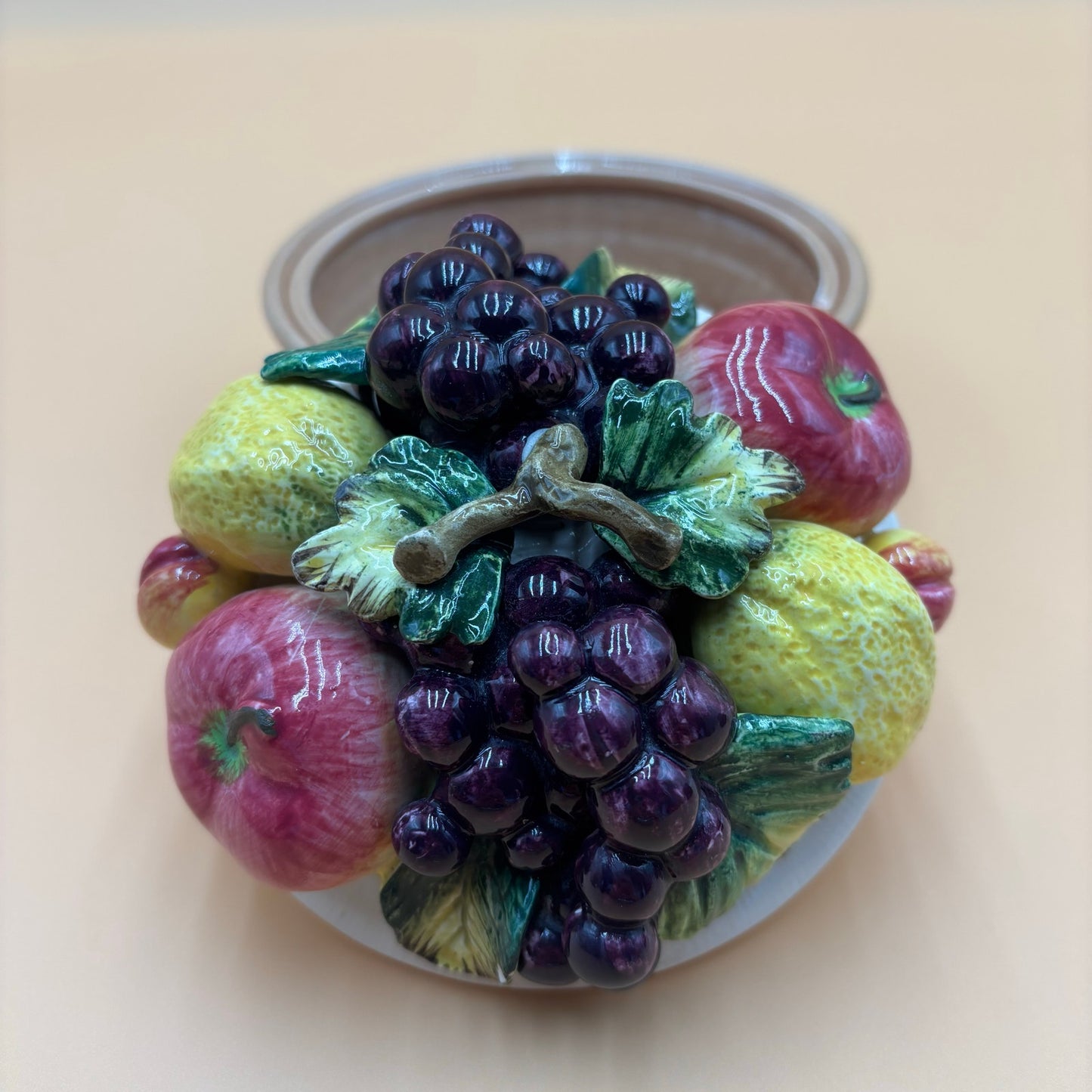 Vintage Sorrento by Arnart Fruit Basket Bowl with Lid - Made in Japan