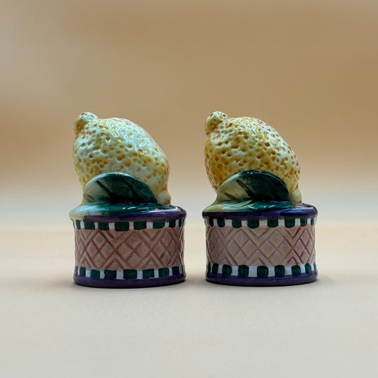 Vintage Lemon Salt & Pepper Shakers