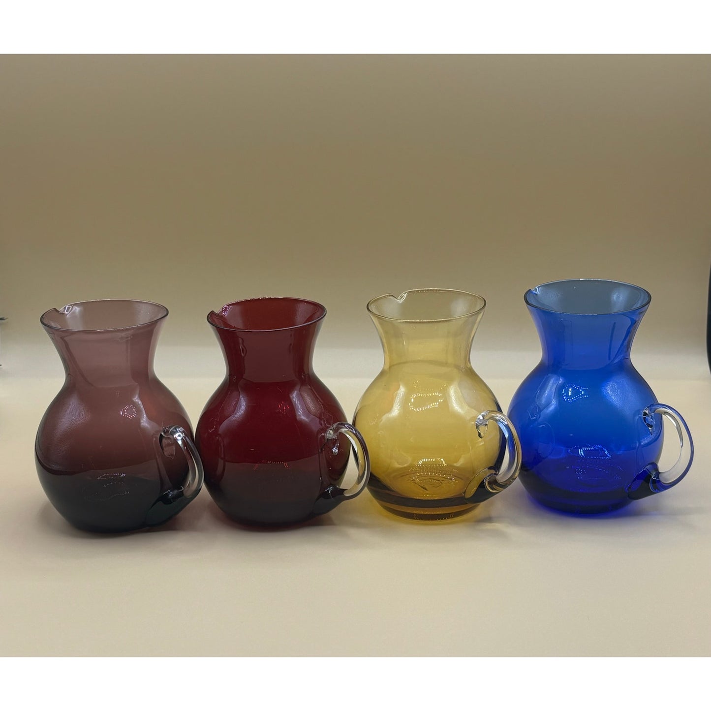 Lot Of 4 Jewel Tone Miniature Pitchers From Enesco Made In Japan