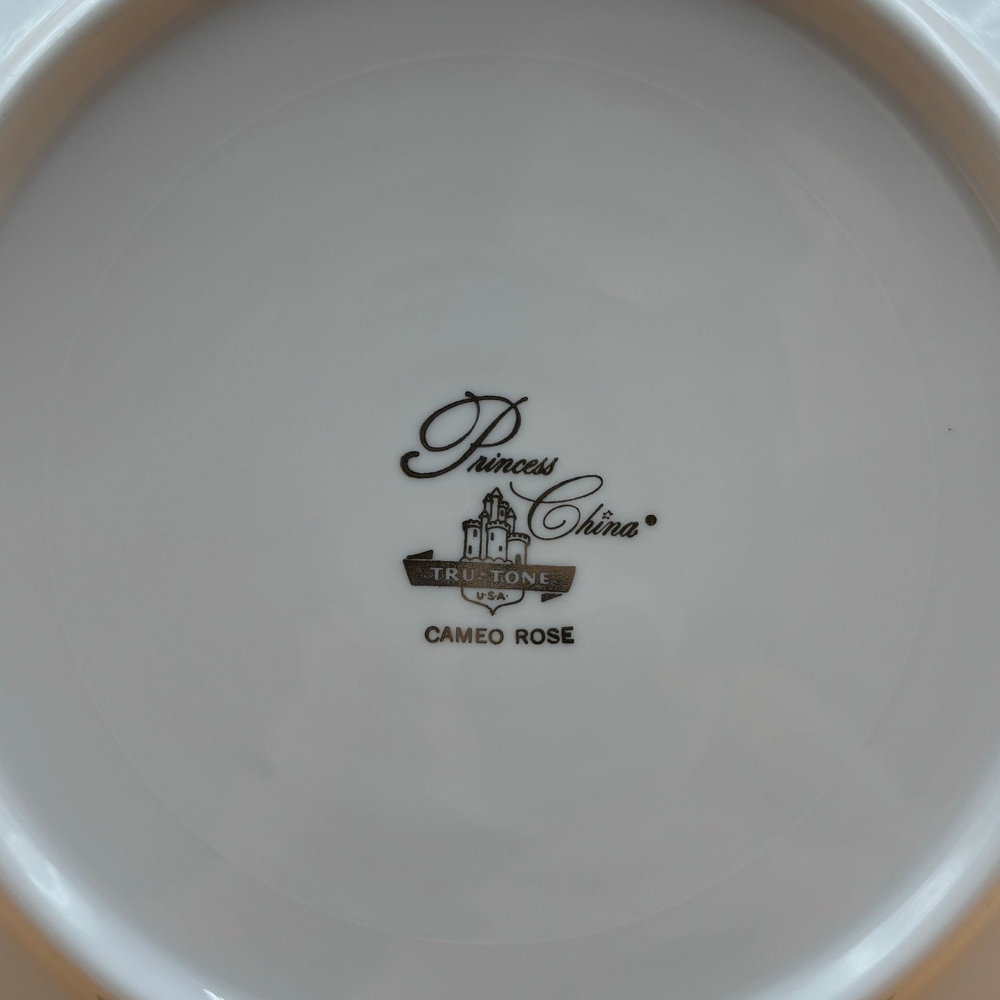 Princess China "Cameo Rose" Salad Plates - Set of 8 - Tru-Tone