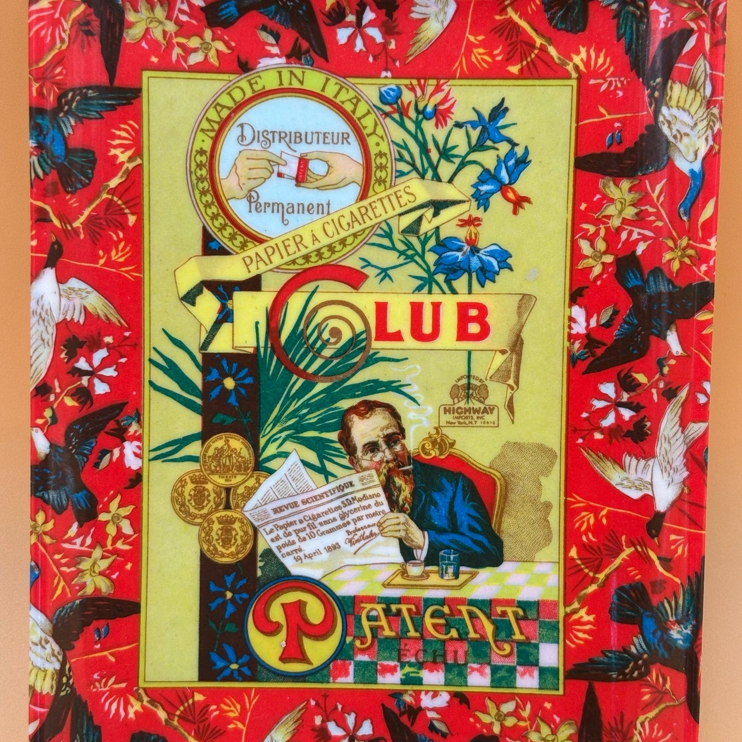 Italian Modiano Club Decorative Tray  6 in x 4.25 in
