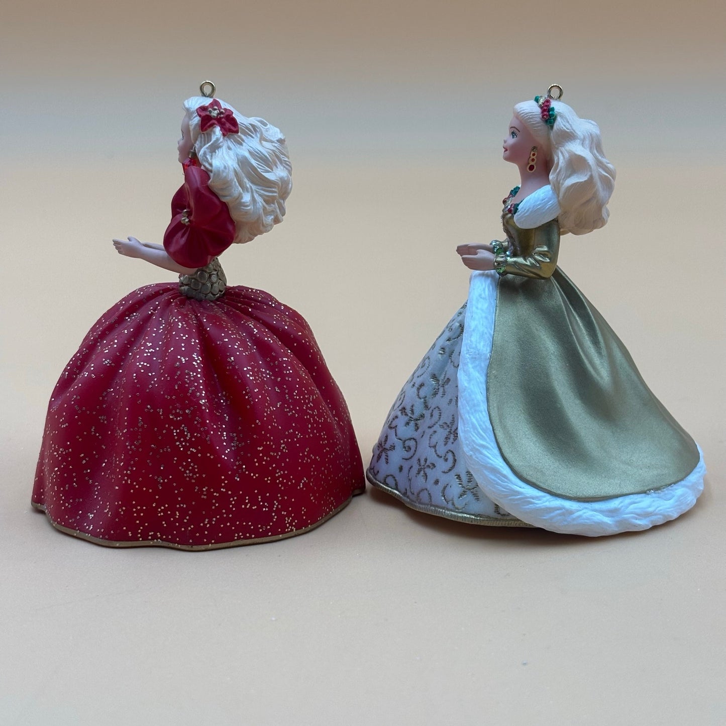 Hallmark Barbie “Holiday Barbie” Ornament Pair – 1993 & 1998 Editions