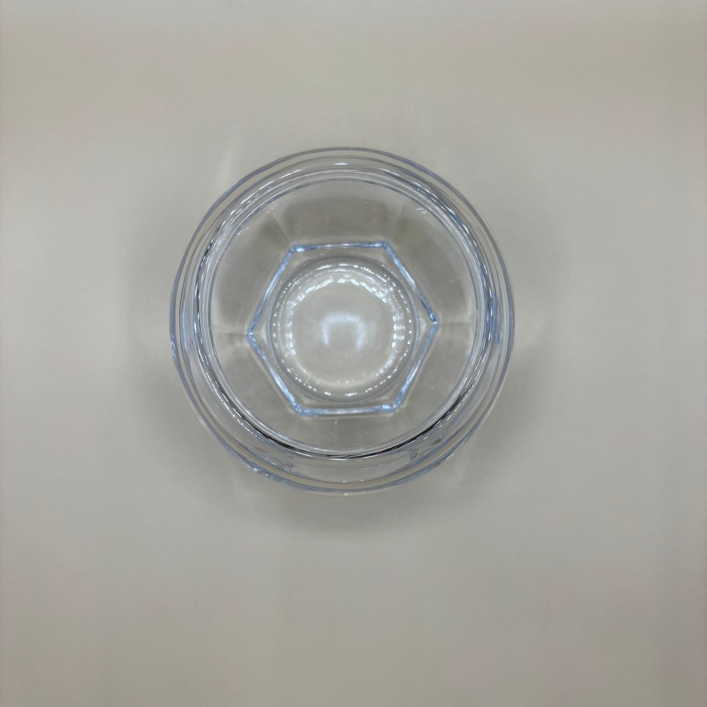 VTG Clear Glass Bowl - Geometric Pattern
