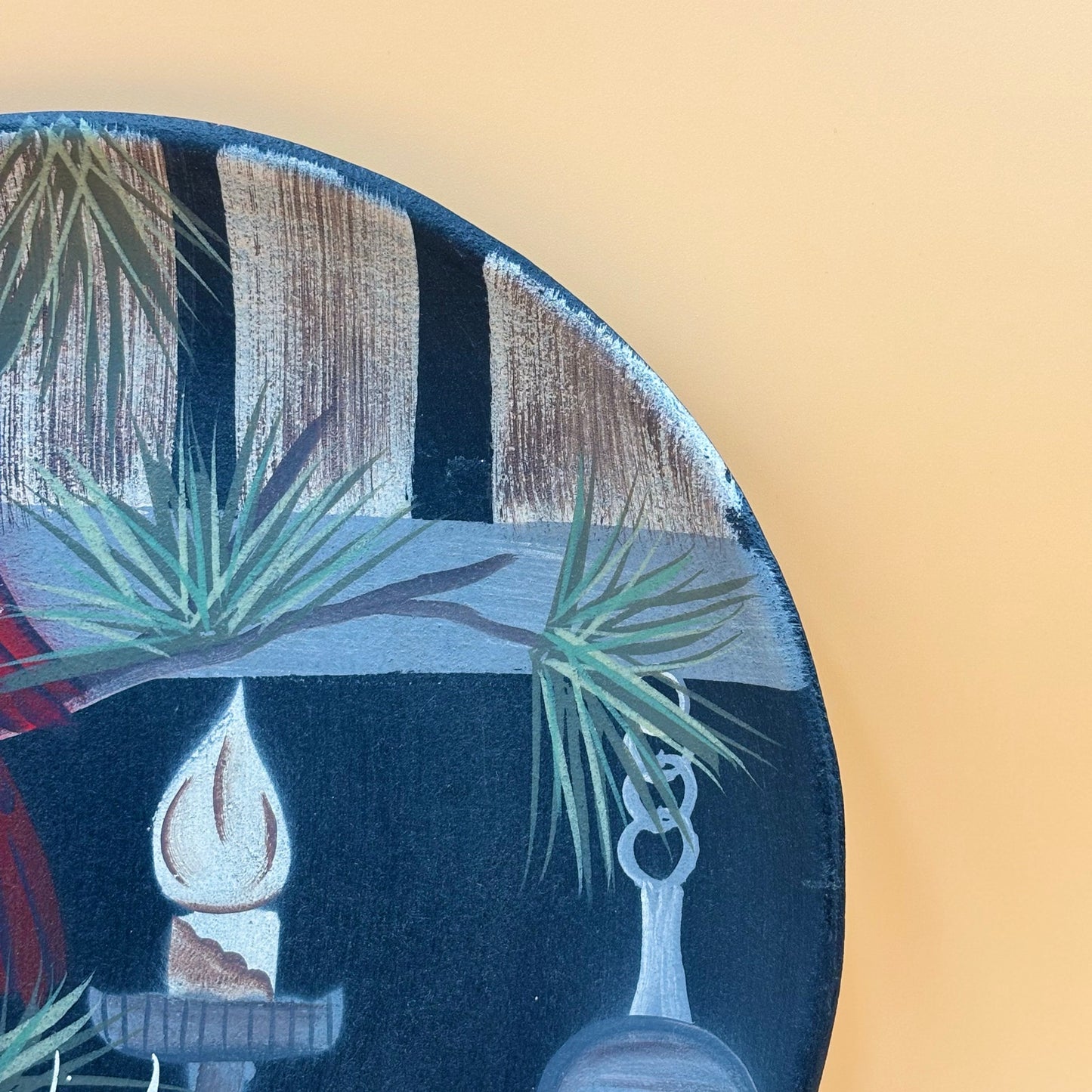 When Cardinals Appear, Think of Me – Hand-Painted Wooden Plate  11¼ in.
