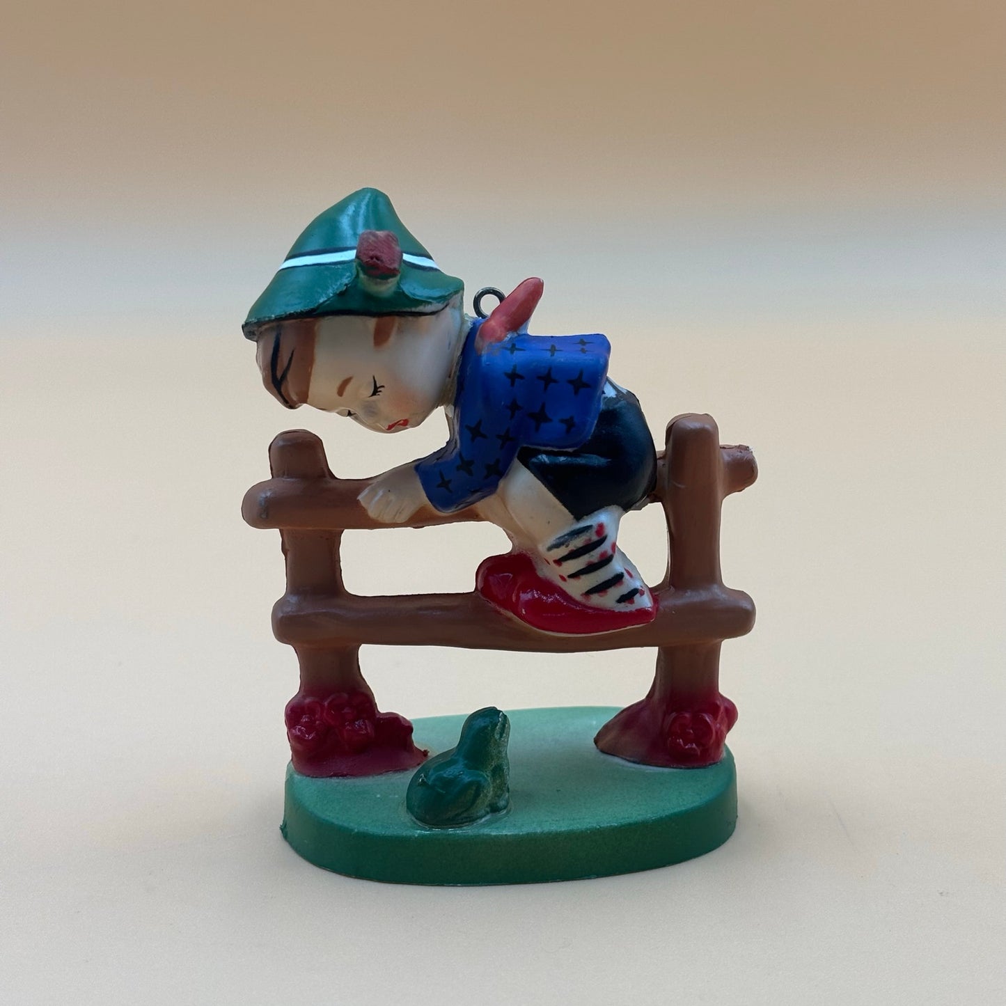 Vintage Plastic Hummel-Style Children Ornaments (Set of 4