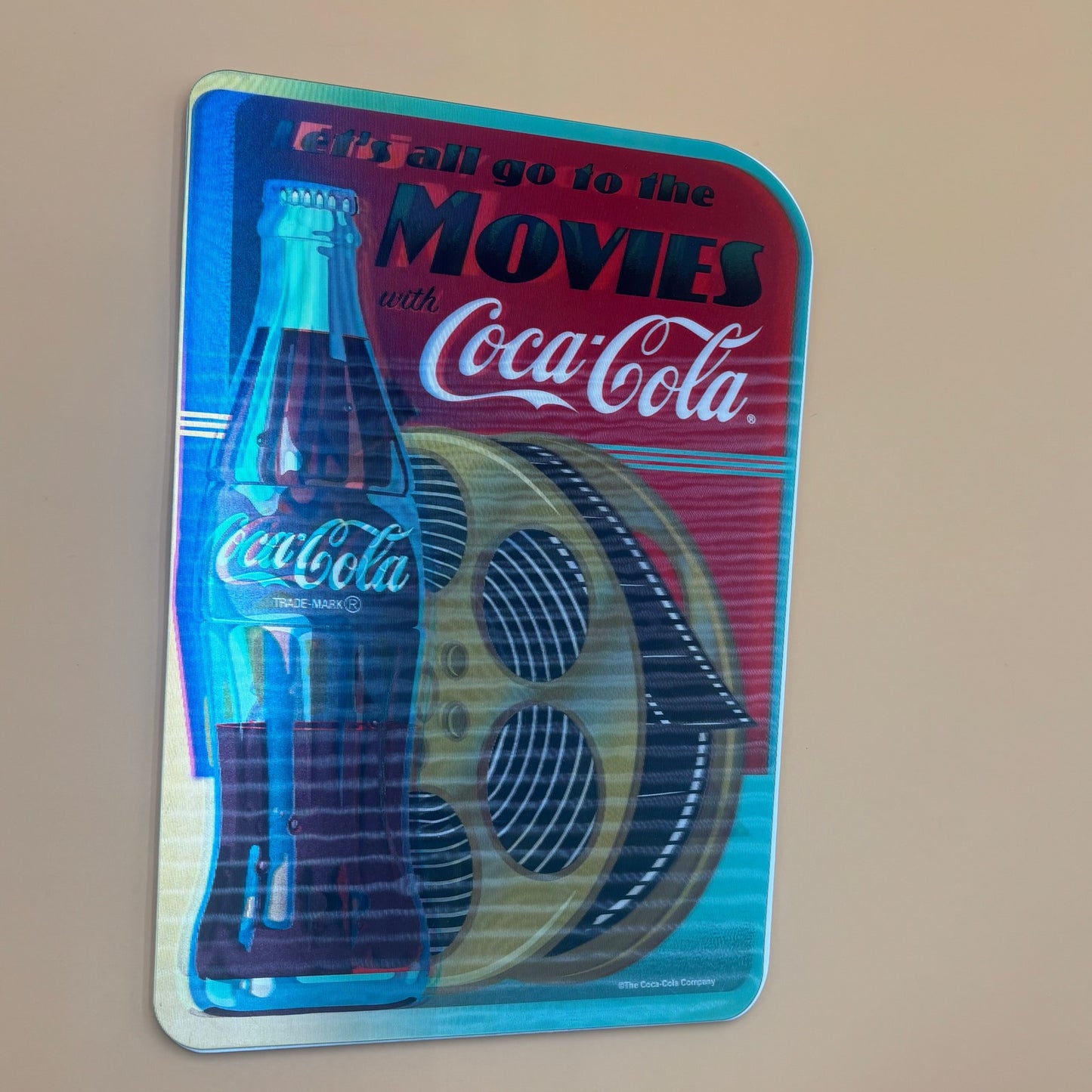 Coca-Cola Lenticular Wall Sign – “Let’s All Go to the Movies”