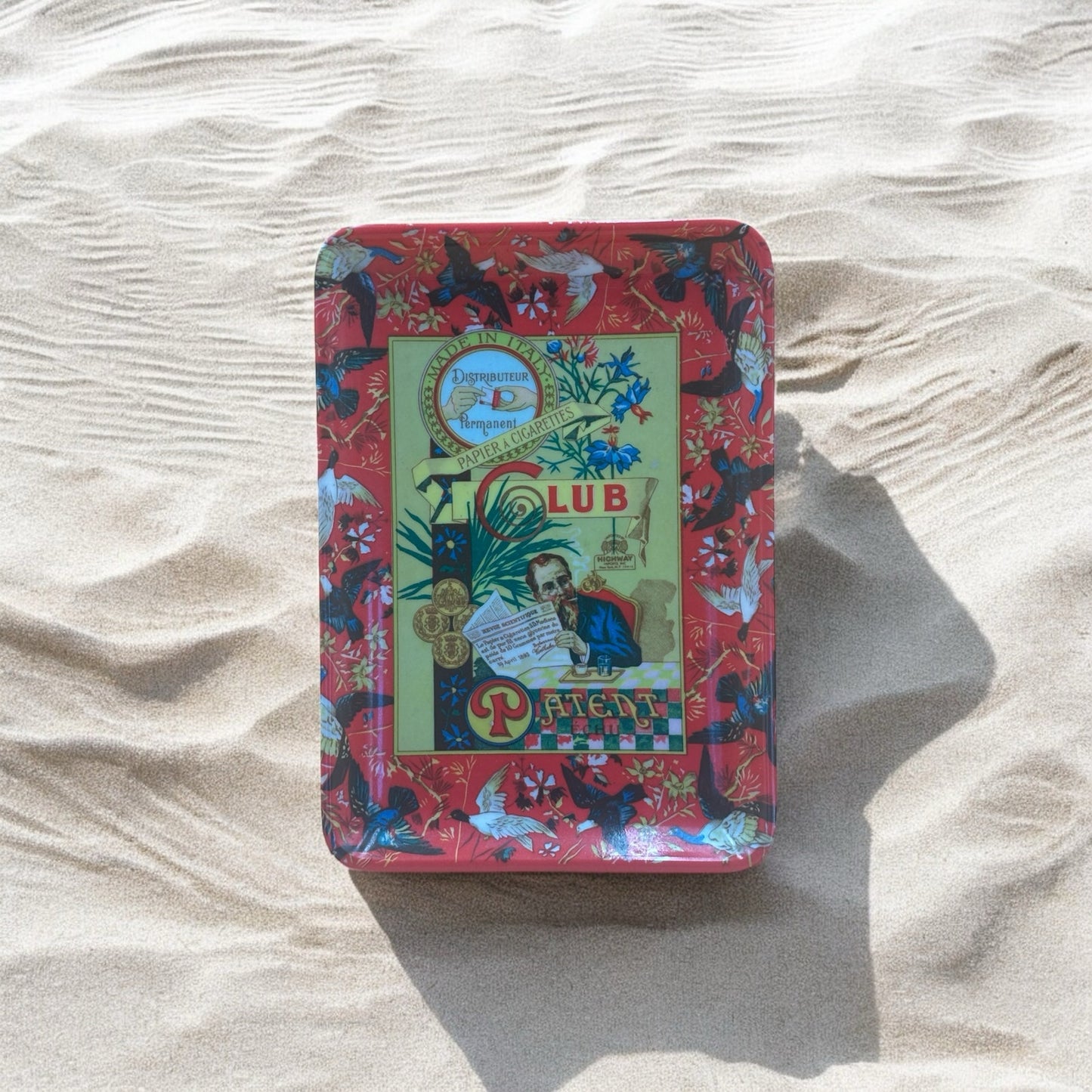 Vintage 1970's Club Modiano “Patent ECHU” Tray – 4” x 6” Made in Italy, Cigarette Paper Design