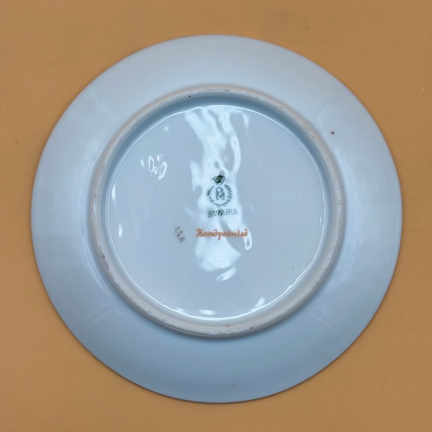 Antique PM Bavaria Hand-Painted Floral Porcelain Plate – 6”