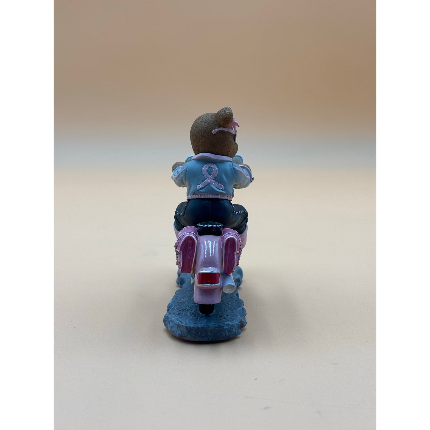 On the Road for a Cure Teddy Bear Motorcycle Figurine