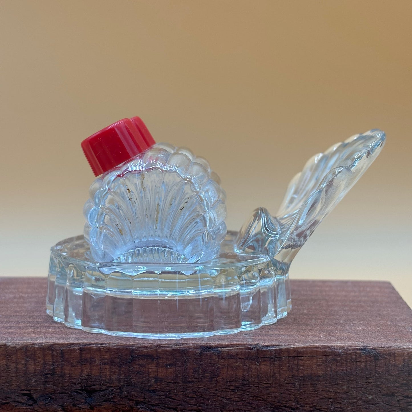 Vintage Pressed Glass Seashell Salt and Pepper Shakers Set