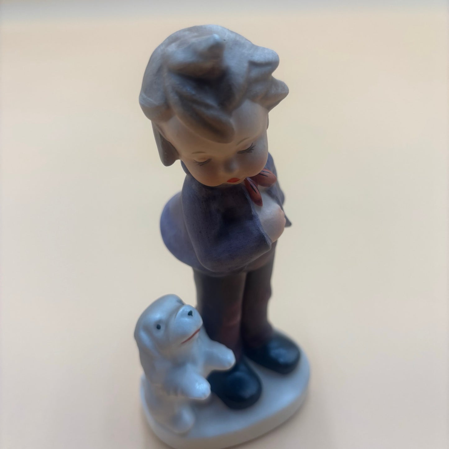 Vintage Occupied Japan Boy with Dog Figurine - Made in Japan