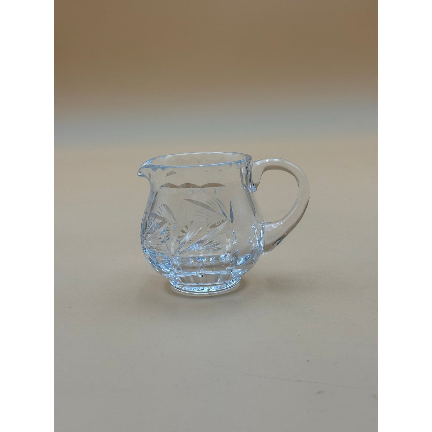 Vintage Cut Crystal Glass Mini Pitcher