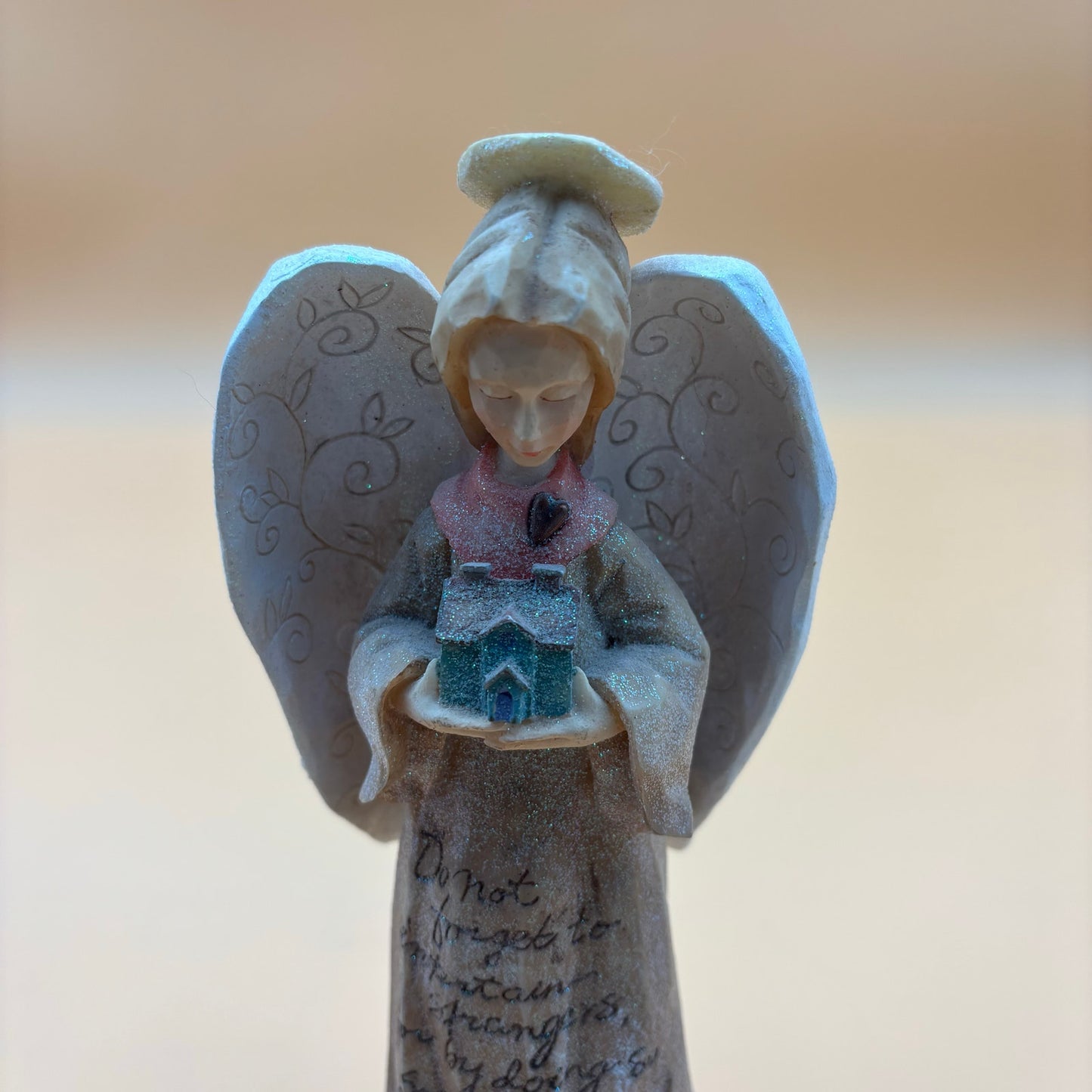 2002 Enesco Foundations Angel Figurine – Hebrews 13:2 by Karen Hahn