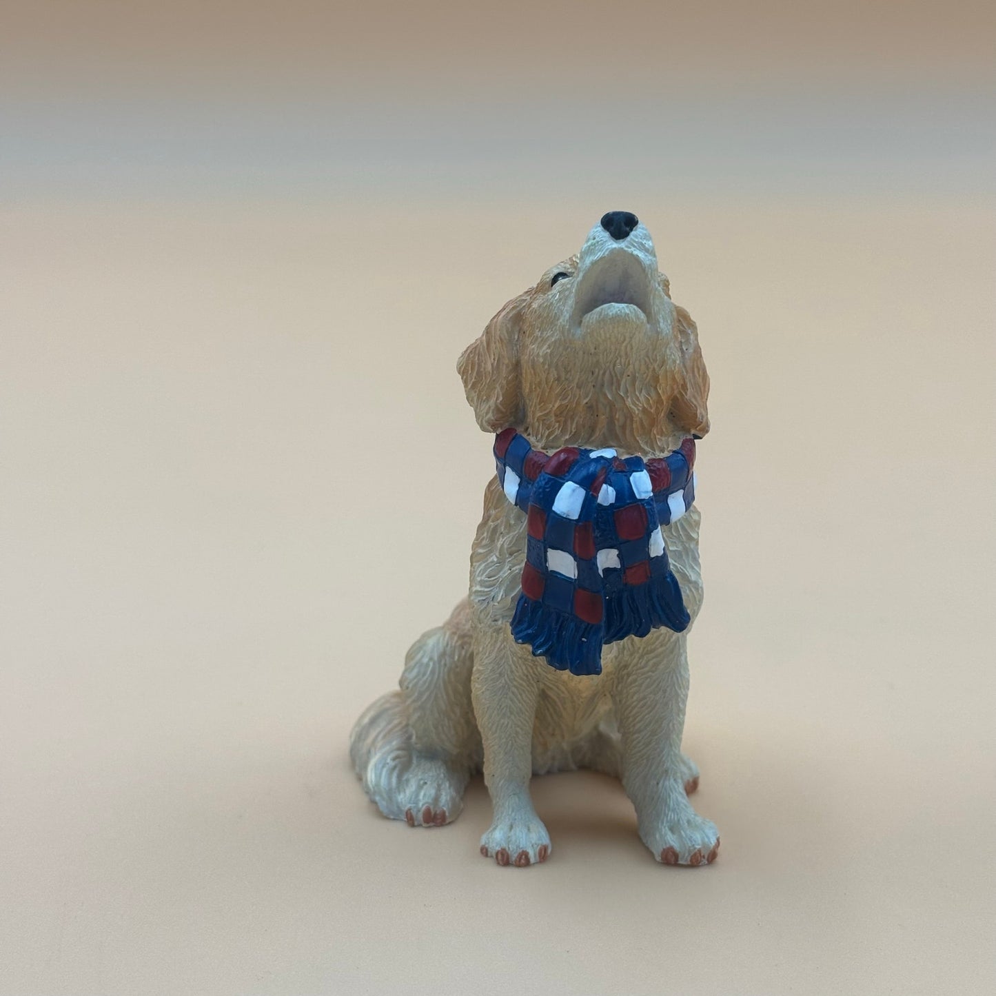 Pair of Golden Retriever Dog Ornaments with Scarves