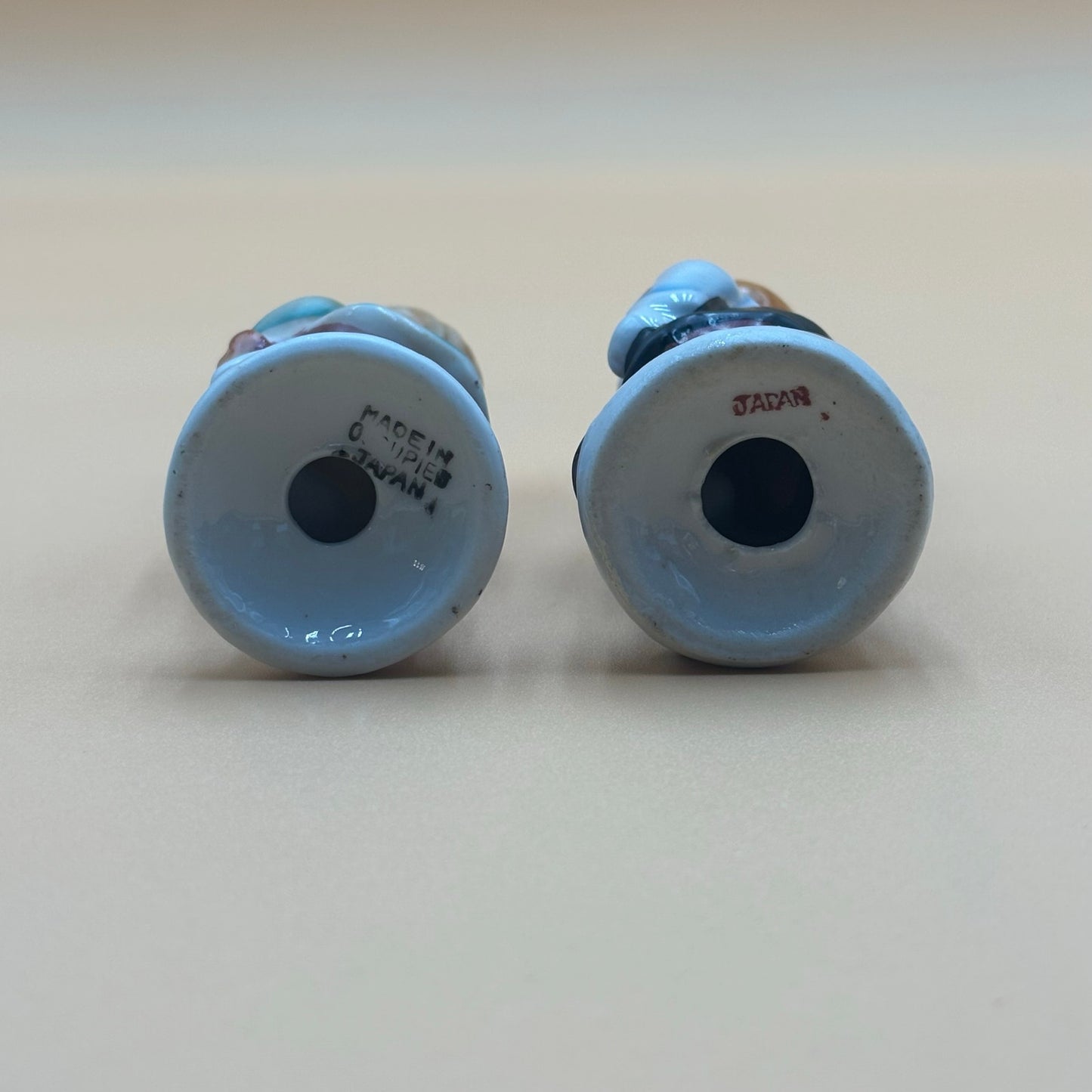 Vintage Occupied Japan Ceramic Boy Figurines - Set of 2