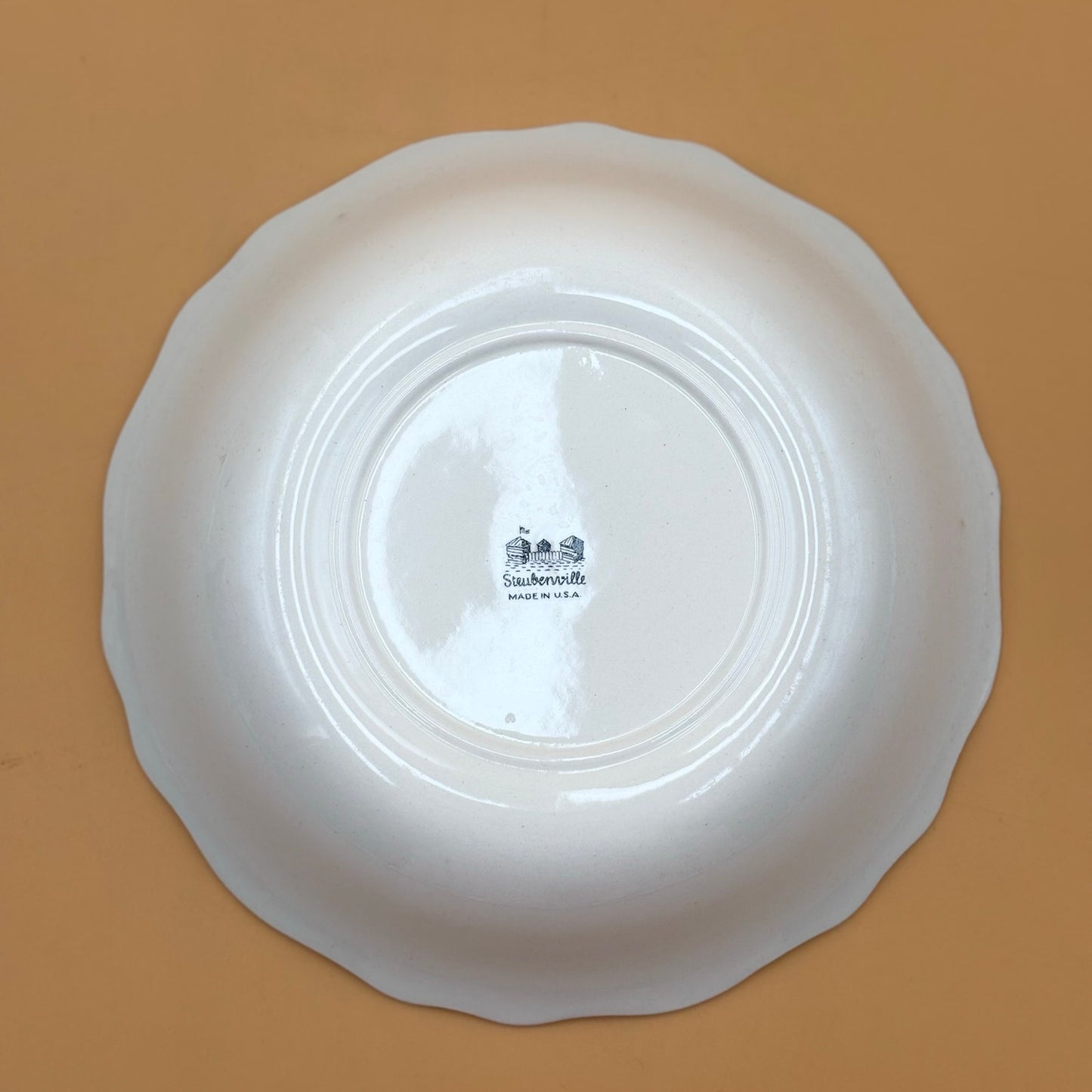 Steubenville Indian Vintage Tree Bowl — Floral with Gold Trim