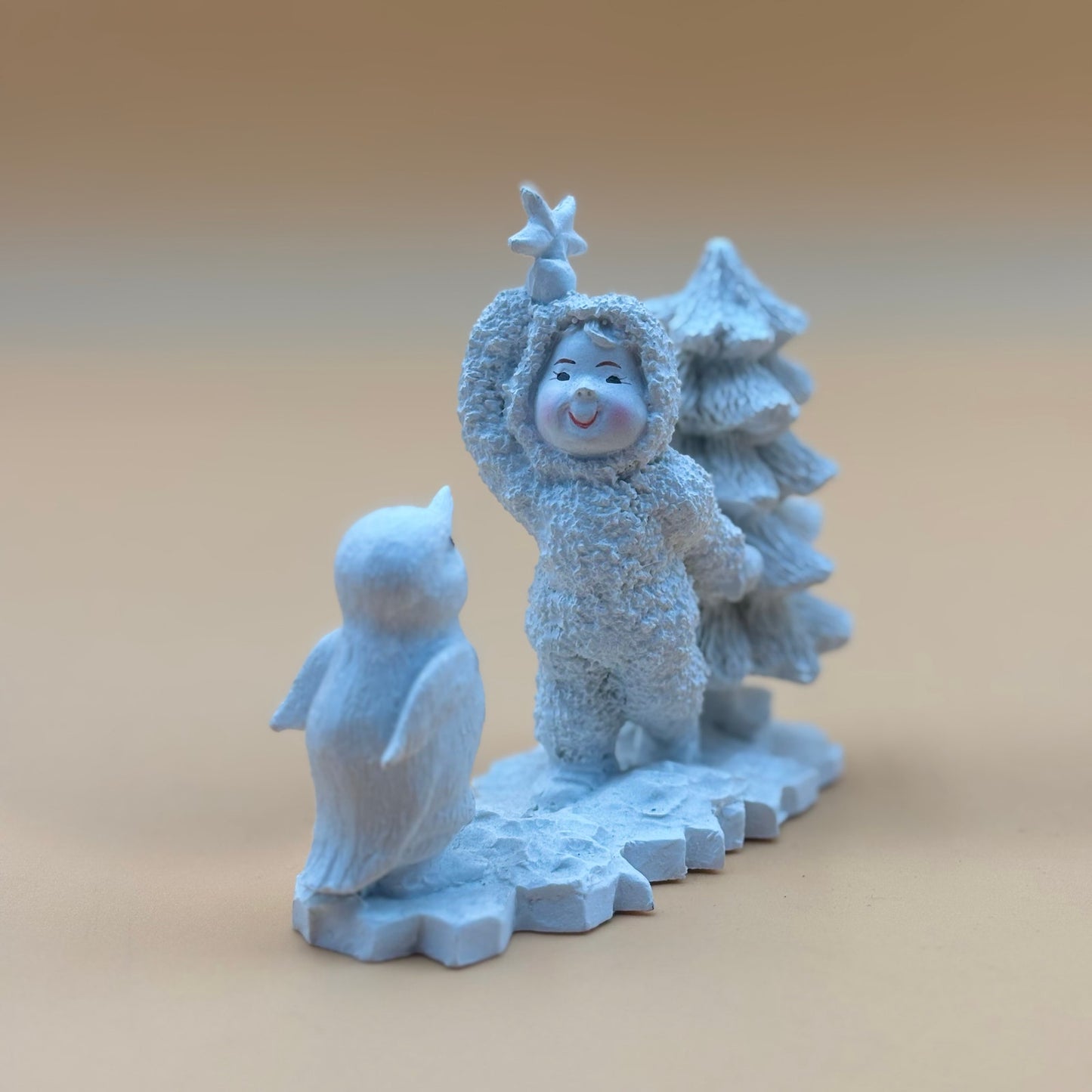 1993 Avery Creations ACS Winter Scene Figurine – Child with Bird and Tree