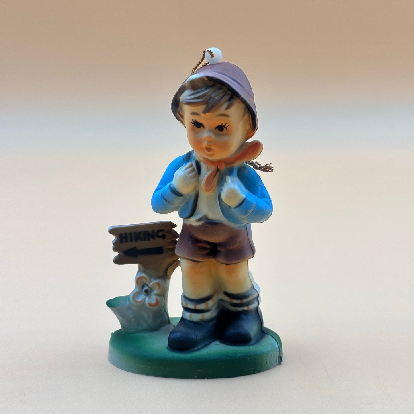 Vintage Plastic Hummel-Style Children Ornaments (Set of 4