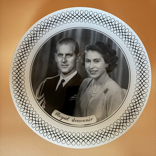 Vintage Royal Souvenir Plate - Queen Elizabeth II & Prince Philip