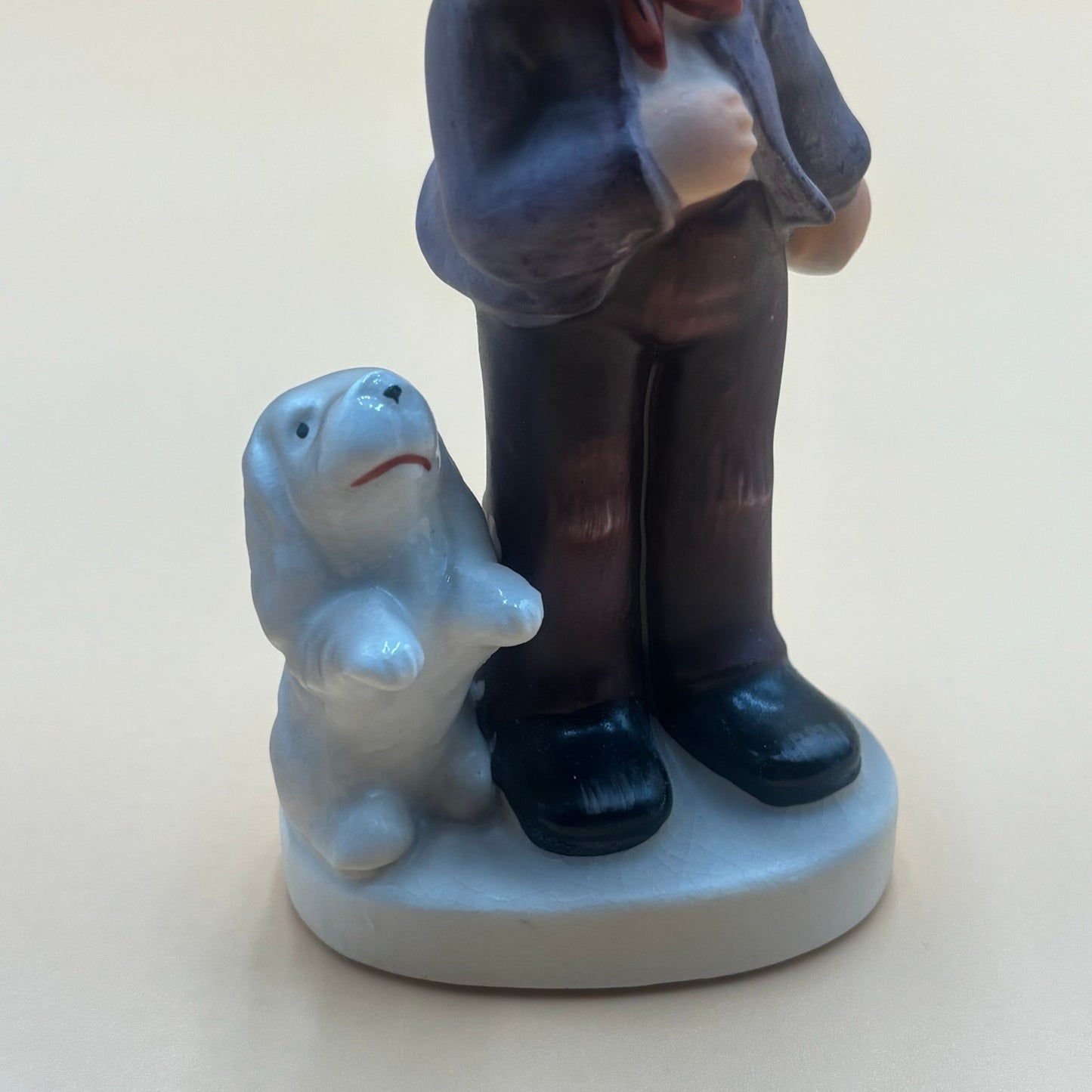 Vintage Occupied Japan Boy with Dog Figurine - Made in Japan