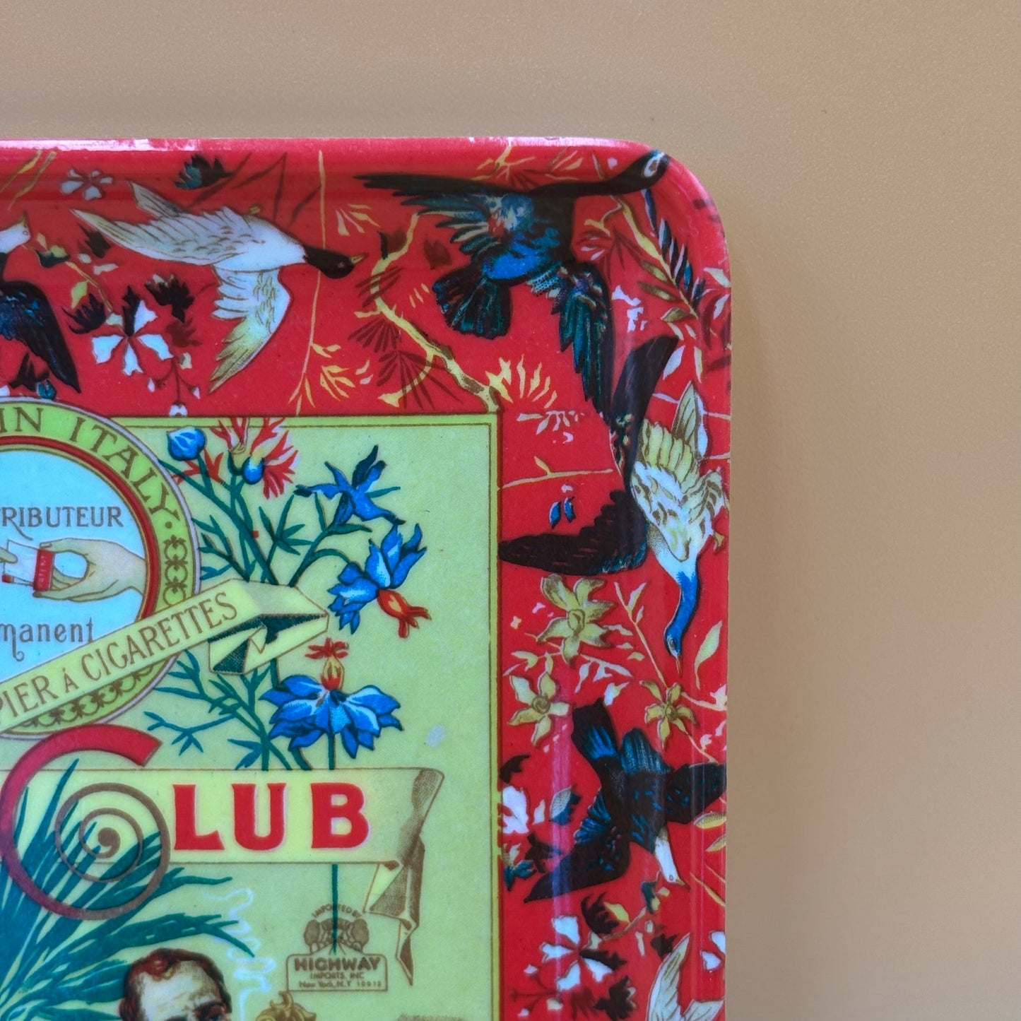 Italian Modiano Club Decorative Tray  6 in x 4.25 in