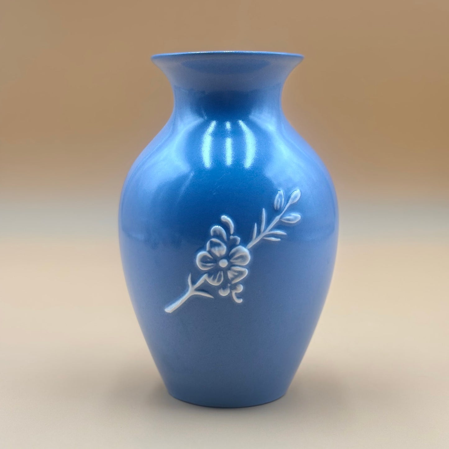 Stangl Pottery Blue Vase – Applique 4007 7"