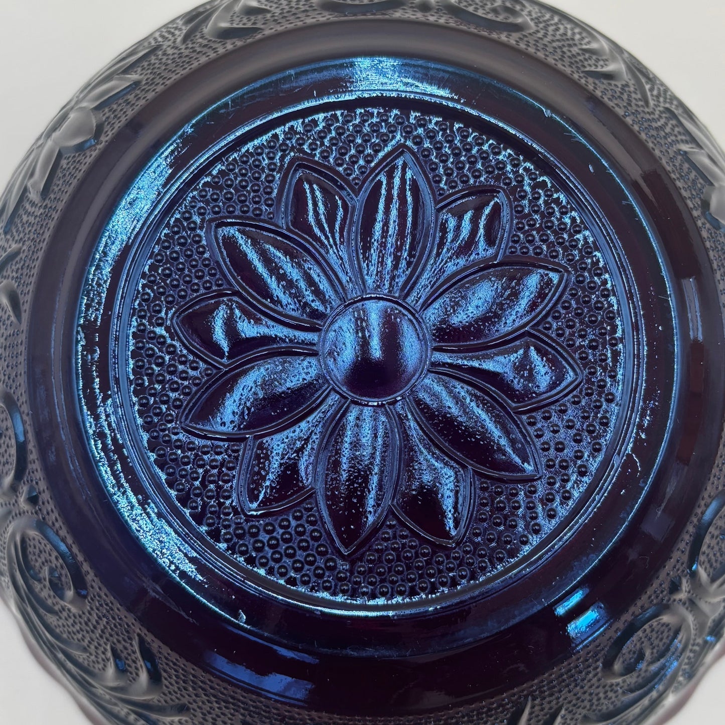 Vintage Royal Ruby Red 8" Depression Glass Sandwich Bowl, Anchor Hocking