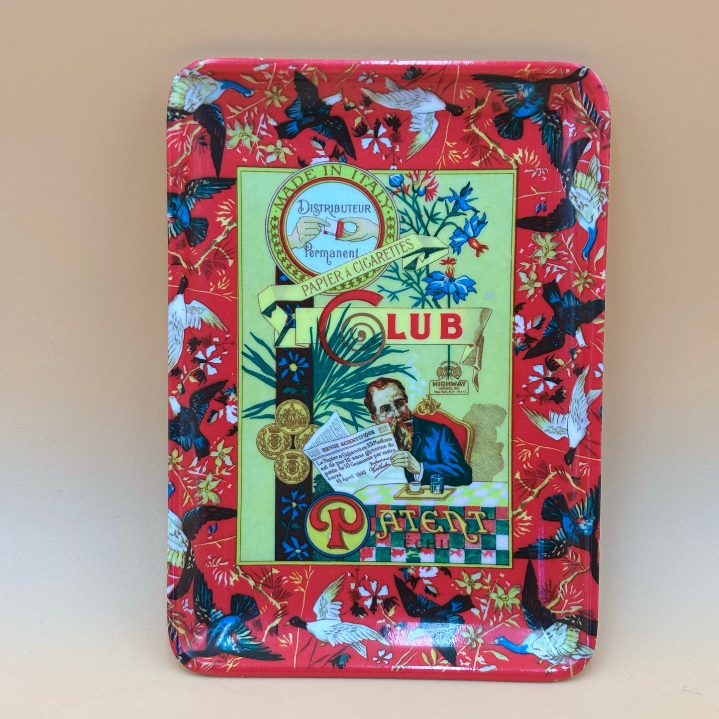 Italian Modiano Club Decorative Tray  6 in x 4.25 in
