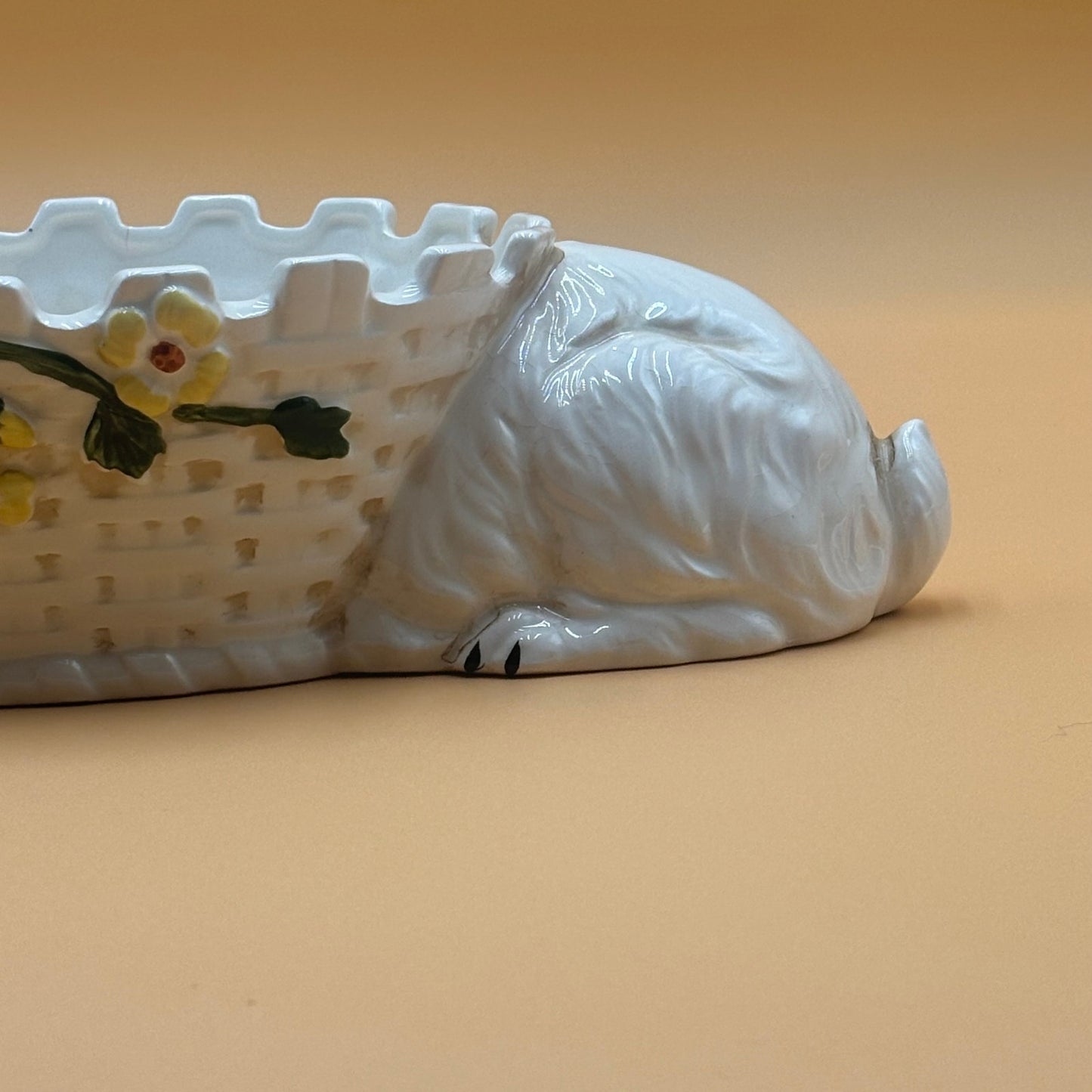 Vintage Enesco Ceramic Easter Bunny Planter/Basket E0559 Large