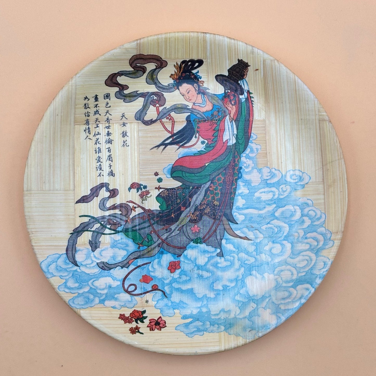 Bamboo Plates “Flowers Scattered by the Goddess” & “Goddess of the Lo River”
