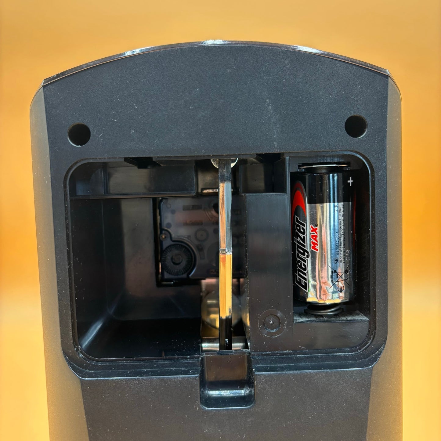 Rhythm Quartz Hypnotic Pendulum Clock - Mid-Century Modern Black & Gold