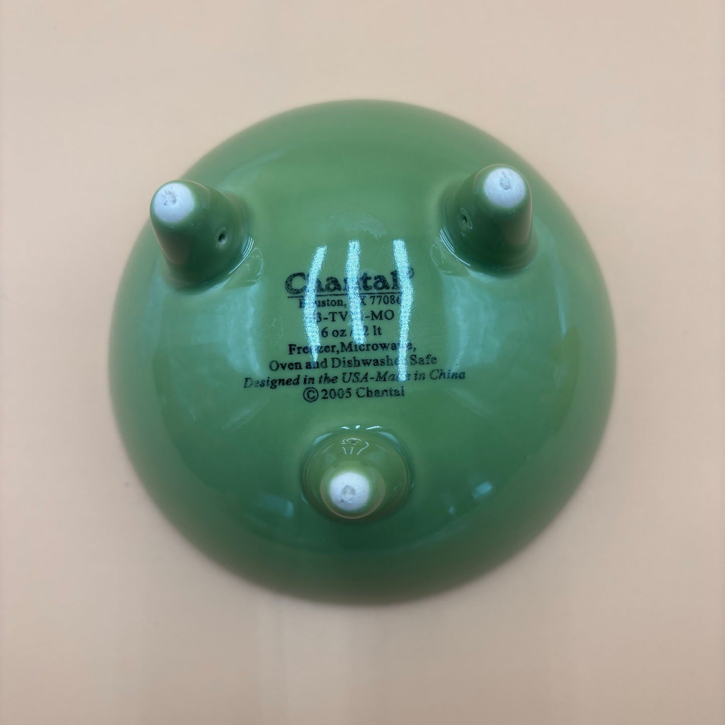 Vintage Chantal Yellow & Green Footed Bowls with Matching Ladles – Set of 2