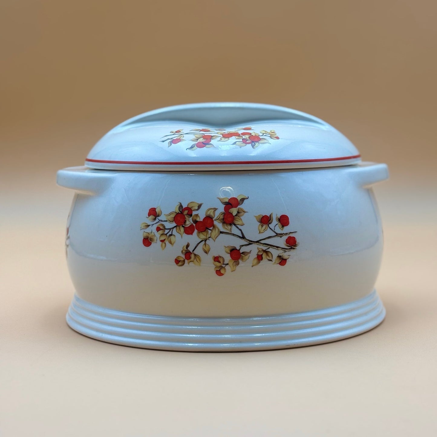 Vintage Universal Cambridge Covered Casserole Dish – Bittersweet Red Berry