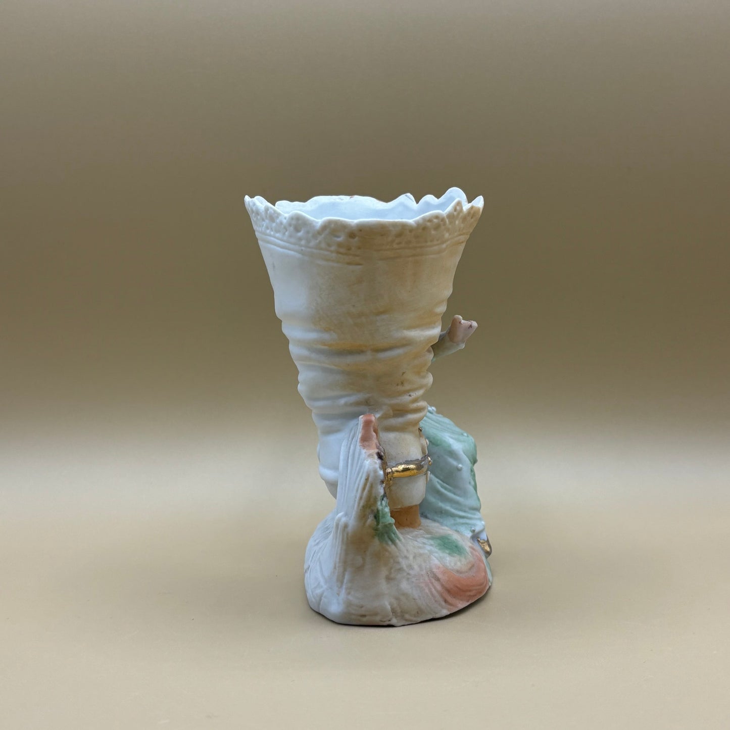 Vintage Victorian Boy & Girl Boot Planters - Porcelain Figurine Pair #3270