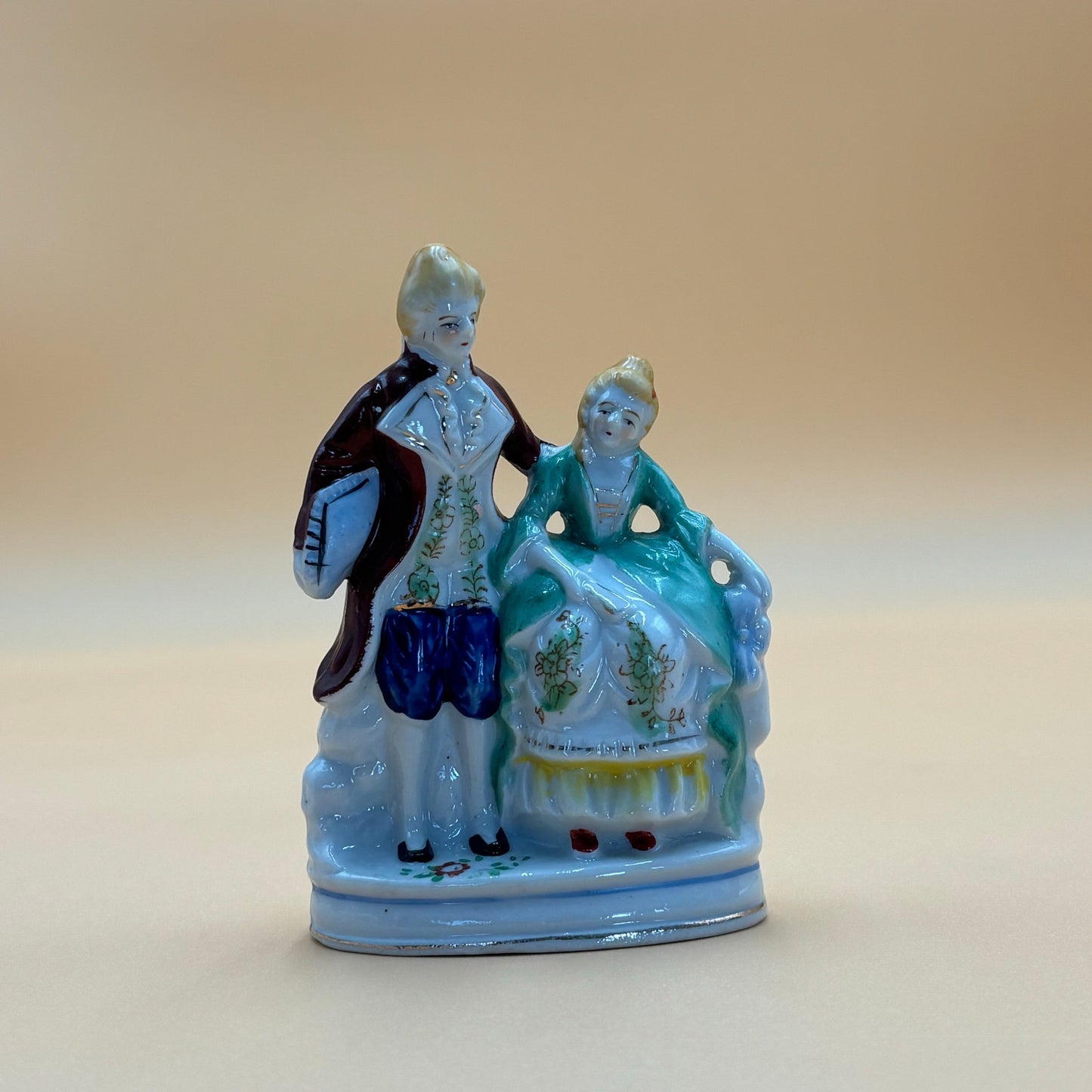 Vintage Hand-Painted Japanese Porcelain Figurines - Colonial Set (4 Pieces)
