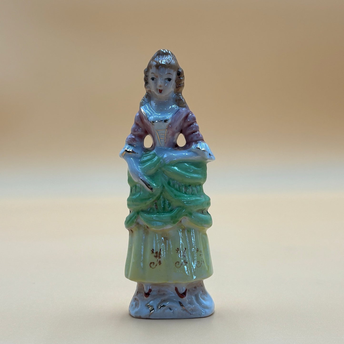 Vintage Japanese Colonial Lady Figurines - Hand Painted Porcelain Pair