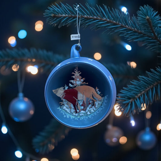 1999 Roman Inc. Wolf Christmas Ornament