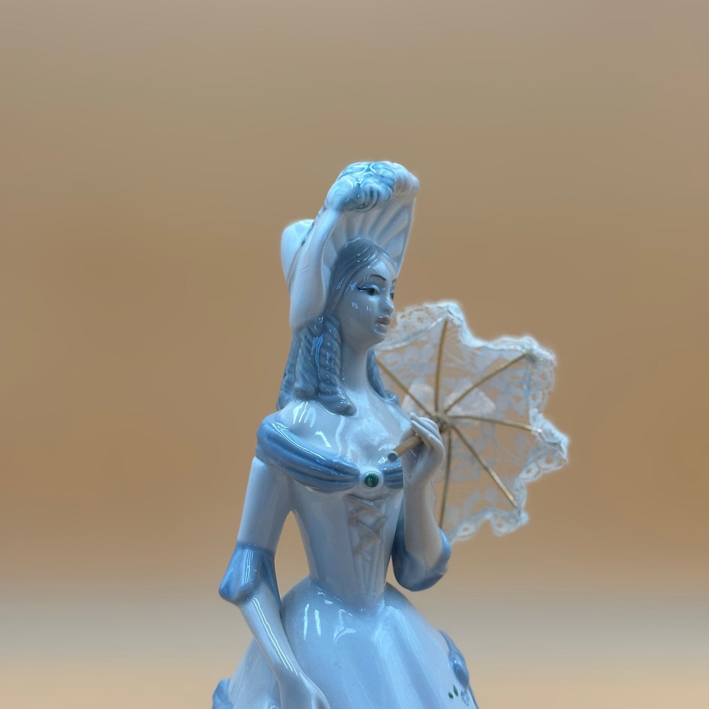 Tengra Spain Porcelain Lady with Parasol Figurine