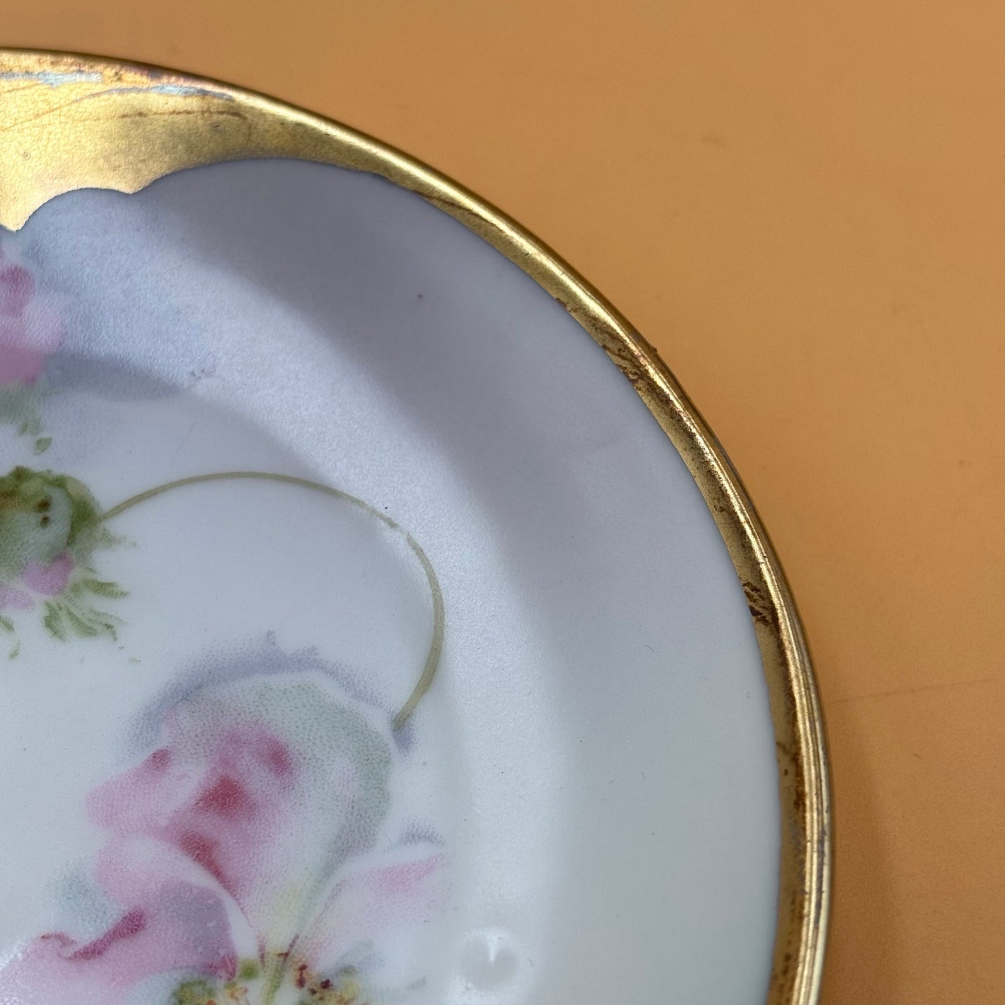 Antique PM Bavaria Hand-Painted Floral Porcelain Plate – 6”