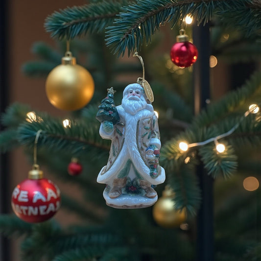 Fitz and Floyd Winter Wonderland Santa Ornament – 2004 Limited Edition