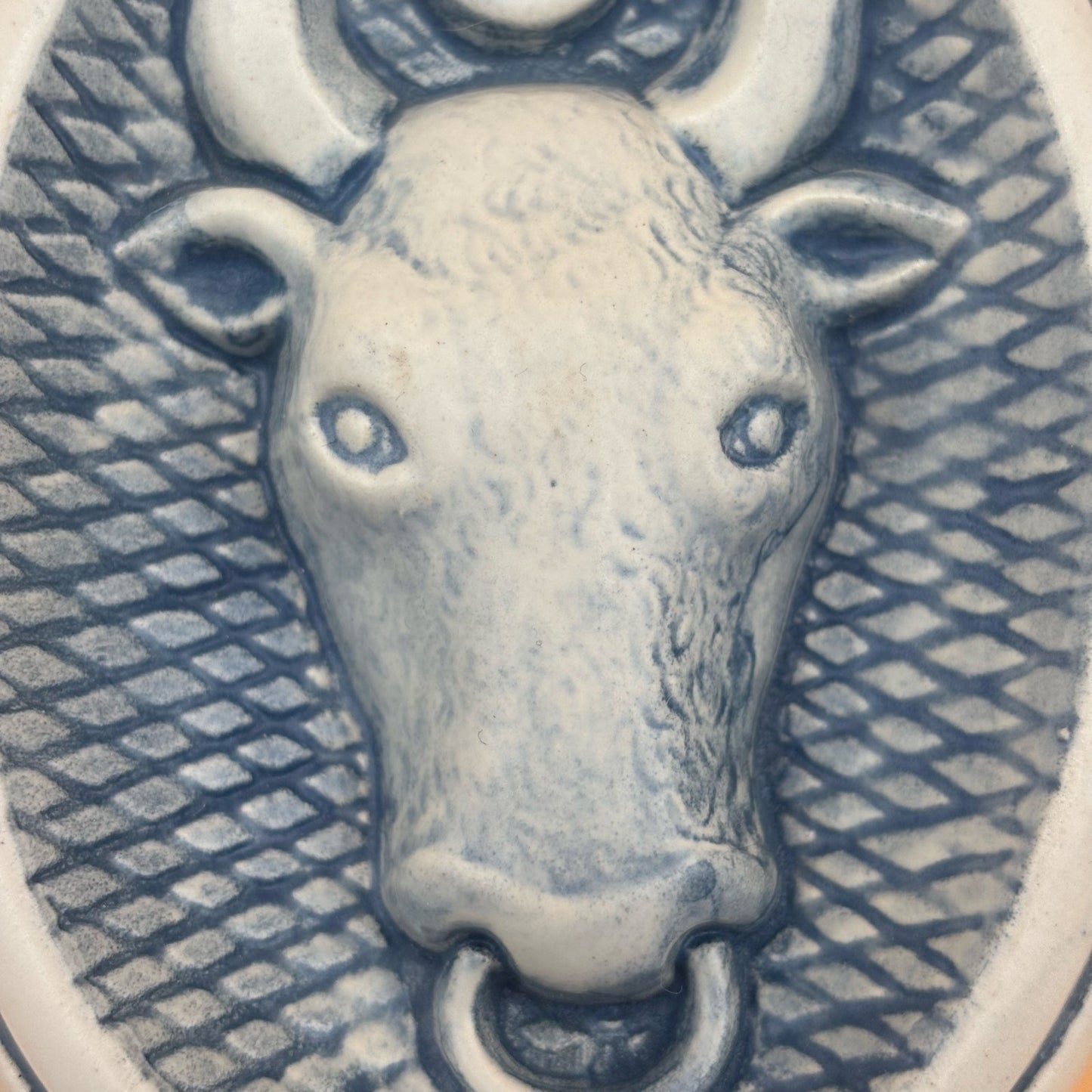 JIE Gantofta Sweden Zodiac Vintage Wall Plaque – Taurus Bull Relief