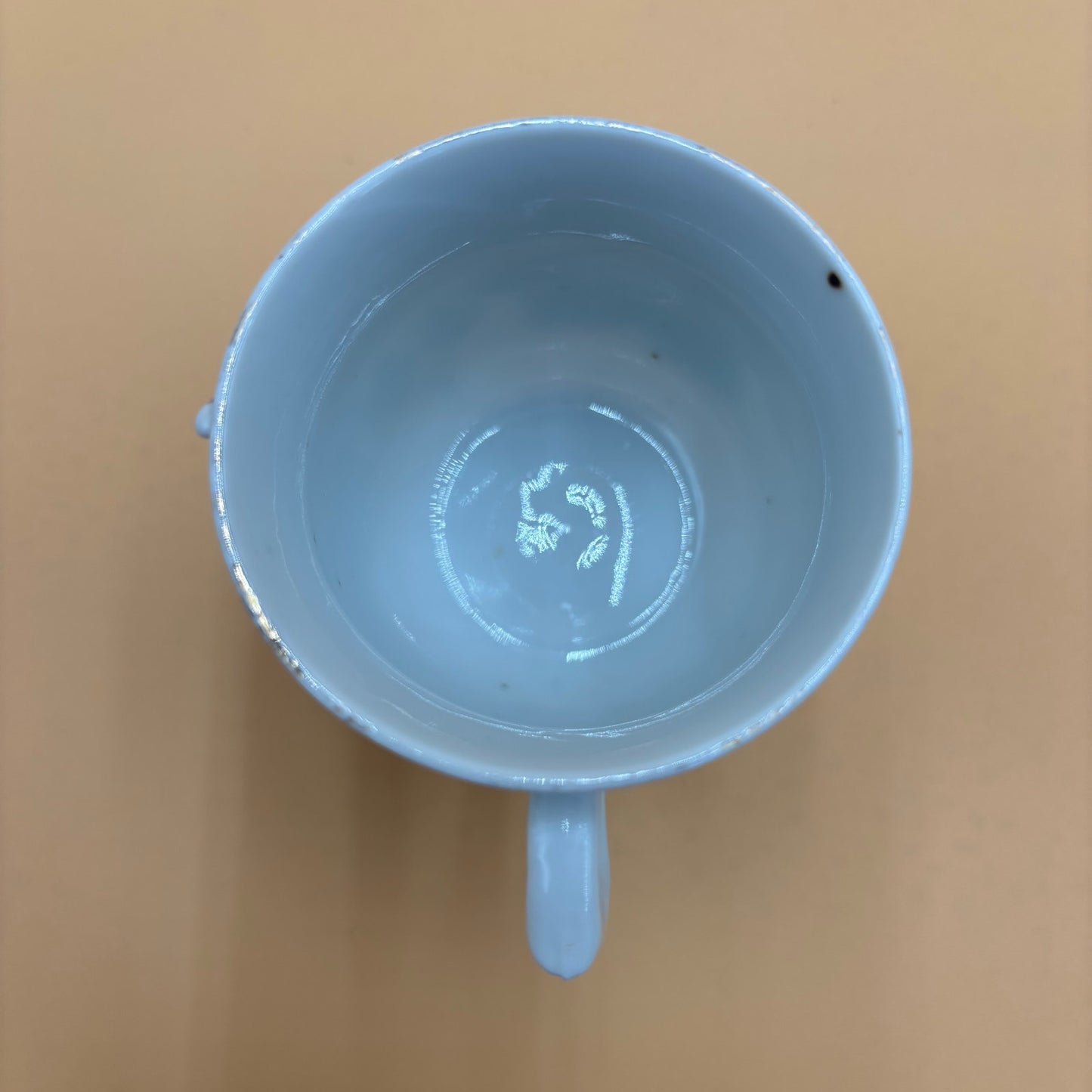 Vintage German Porcelain Demitasse Cup & Saucer - Purple & Gold Floral