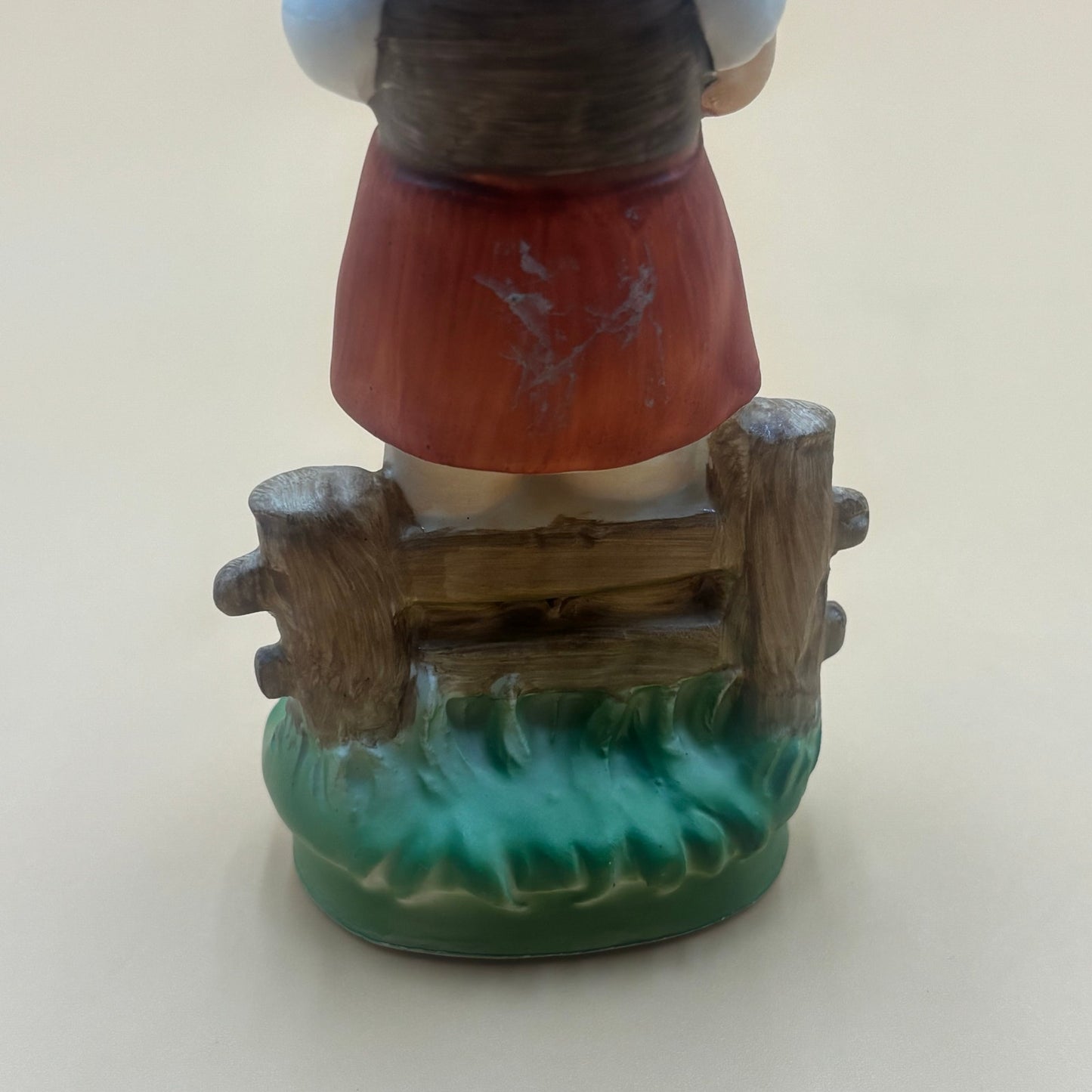 Vintage Girl with Flowers Figurine - Made in Japan