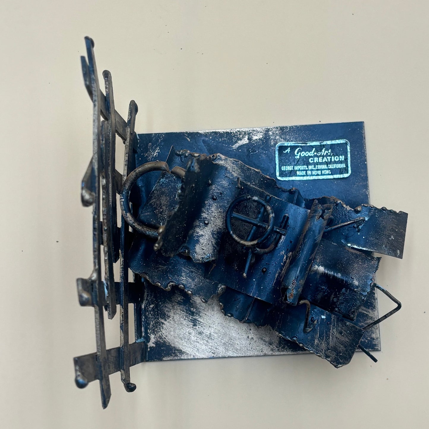 VTG Metal Bookends - Covered Wagon & Old Car by Good-Art