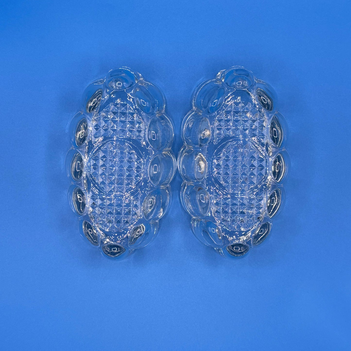 Set of 2 Princess House Crystal Spoon & Fork Rest Holders