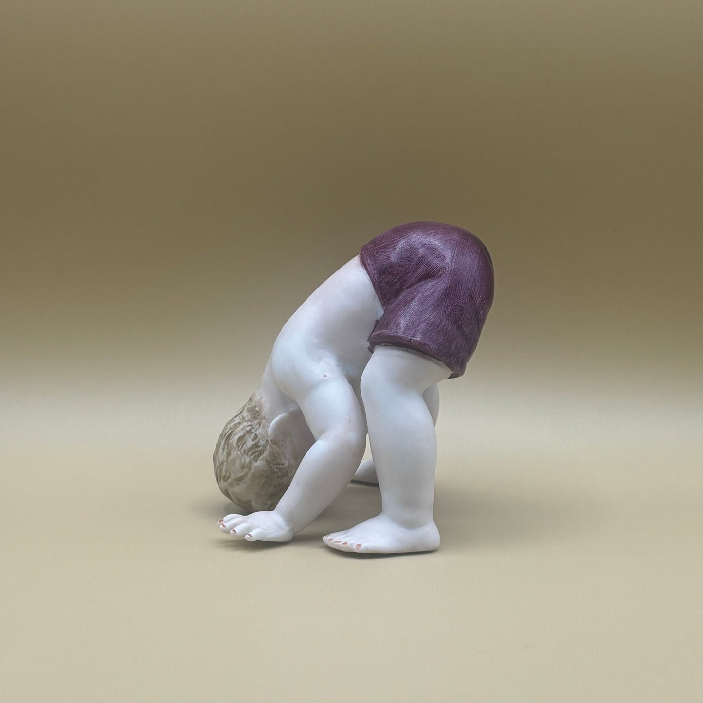 Vintage Lenwile Ardalt Japan Baby Doing Headstand Figurine