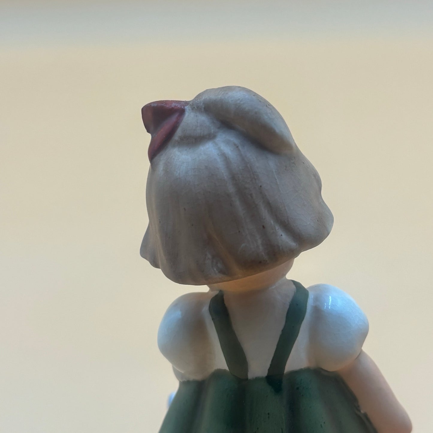 Vintage Girl with White Dog Figurine