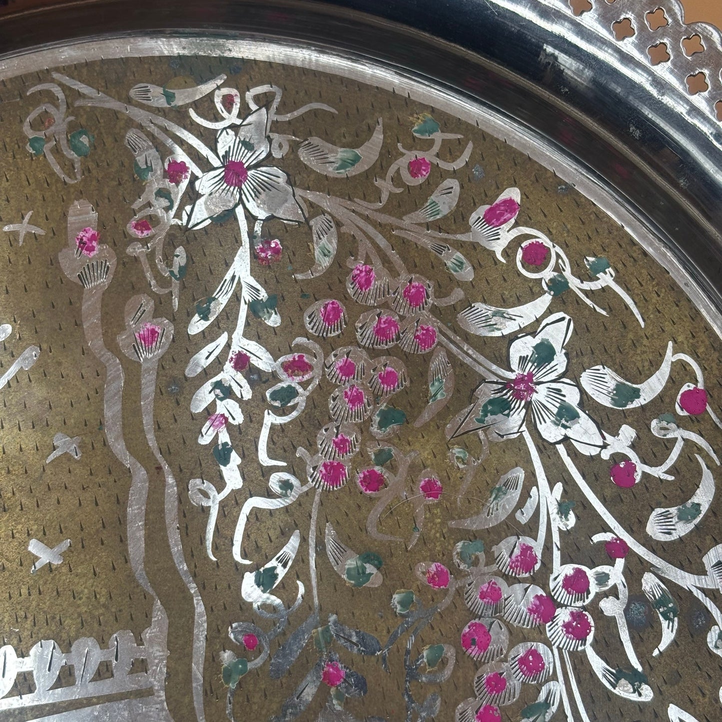 India Hand-Painted Holy Water Three-Piece Set